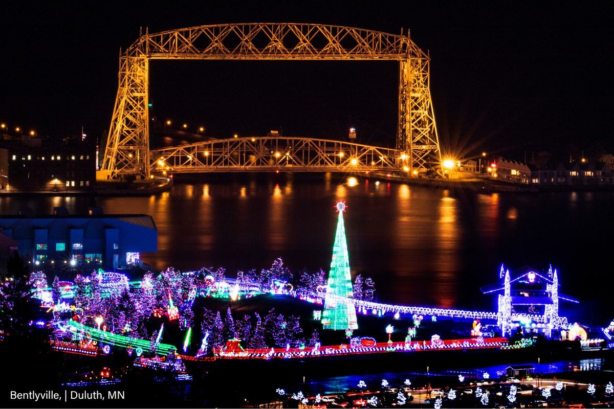 bentlyville at night in duluth mn